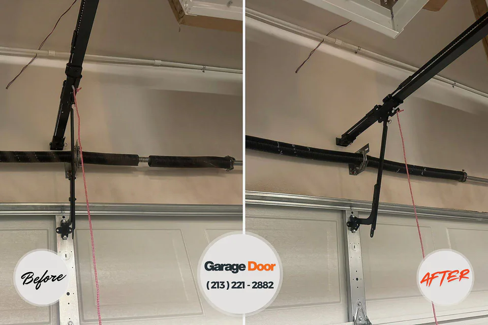 Before and after: garage door repair Fleetwood, PA